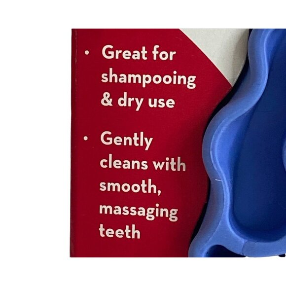 Set of 2 KONG Zoom Dog Grooming Shedding Rubber Shampooing Brush Wet or Dry Smal - Picture 6 of 7